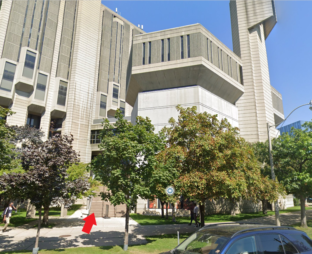 Stairs from Harbord Street to the Fisher Library external door